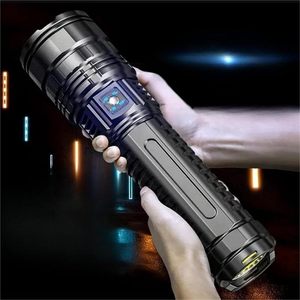ไฟฉายสปอตไลท์แบบชาร์จซ้ำได้ รุ่น White Lazer Power 20000LM ระยะไกล ไฟ LED ปรับซูมได้ ตัวเรือนอะลูมิเนียม สำหรับงานทางยุทธวิธี - Product Image 1