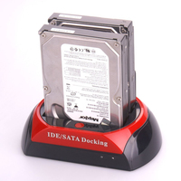 Estación de acoplamiento de disco duro SATA/IDE de 2,5/3,5 pulgadas, con USB Dual 2,0, todo en 1, IDE, SATA, HDD