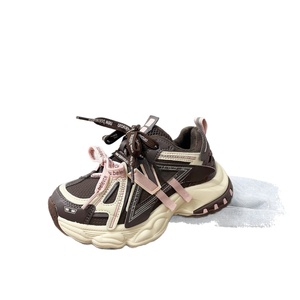 Zapatillas Deportivas de Moda para Niños y Niñas, Estilo Versátil con Bloques de Color, Detalle de Cordones Dobles con Letras, Estilo Invierno 2025 - Product Image 4