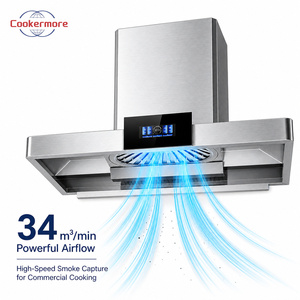 Hotte de cuisine professionnelle 1200 mm en acier inoxydable, commande tactile et gestuelle, 34 m³/min, 800 W, fabricant OEM ODM - Product Image 2