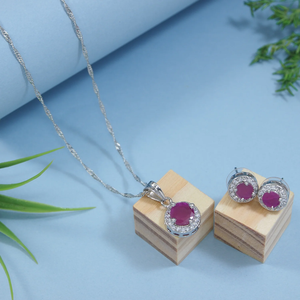 Collier en argent plaqué argent avec diamants américains en forme de larme, tendance, avec boucles d'oreilles assorties, bijoux tendance pour tous les jours - Product Image 4