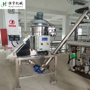 Alimentación sin polvo, material de gránulos en polvo a granel, descarga de harina, bolsa de 25kg, estación de descarga con transportador de tornillo, tamiz Vibro - Product Image 2