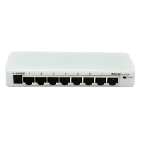 Switch No Administrado de 8 Puertos de Rendimiento Estable, 1.192Mpps, DC5 60V, Aislamiento VLAN, Sin Ventilador, Carcasa de Plástico, para Redes de Oficina y Hogar