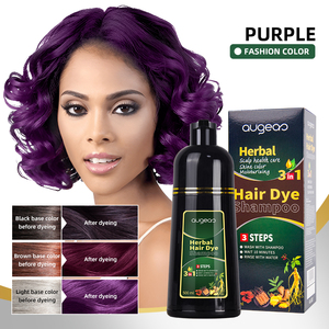 Shampooing à base de plantes Augeas Noirci sans ammoniaque champu cubre canas 3 en 1 couverture gris <span class=keywords><strong>blanc</strong></span> permanent champu de couleur noir teinture capillaire - Product Image 2