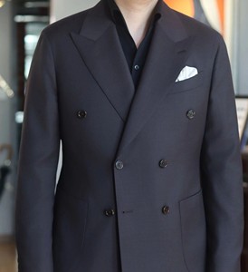 <span class=keywords><strong>Costume</strong></span> homme slim fit <span class=keywords><strong>marron</strong></span> <span class=keywords><strong>foncé</strong></span> 2 pièces, blazer croisé et pantalon, pour affaires, mariages et cérémonies - Product Image 6