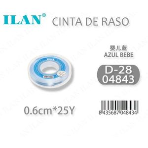 Nastro in Raso Ilan 0,6cm 25Y Azzurro Baby per Artigianato - Product Image 3