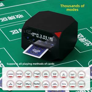 Mescolatore di Carte da Poker Texas Portatile dal Design Minimalista in Plastica, Macchina Automatica per Distribuire le Carte con Alimentatore per Giochi di Famiglia e Feste - Product Image 3