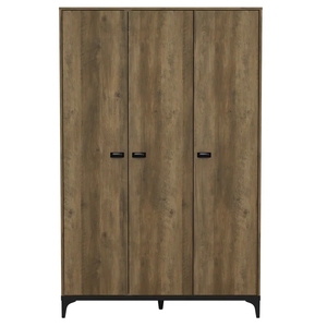 <span class=keywords><strong>DECOHOME</strong></span> Armoire moderne à 3 portes battantes, 3 tringles de suspension, deux options de couleur, avec système anti-chute pour rangement de chambre - Product Image 3