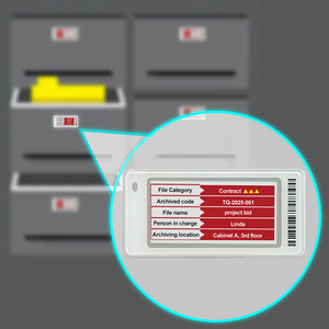 ตู้เก็บเอกสารอิเล็กทรอนิกส์พร้อมจอแสดงผล บัตรดิจิทัลแบบใช้ซ้ำได้ ป้ายชั้นวางอิเล็กทรอนิกส์ ESL สำหรับโซลูชันสำนักงานอัจฉริยะพร้อมระบบคลาวด์ - Product Image 1