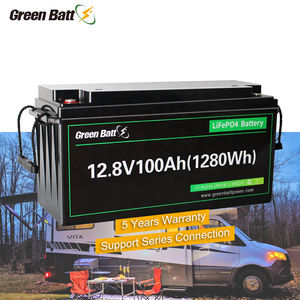 Baterai Lithium LiFePO4, 25.6V dapat diisi ulang 24V 12V 100Ah 200Ah 300Ah baterai Lithium Ion fosfat untuk RV Golf Cart - Product Image 1