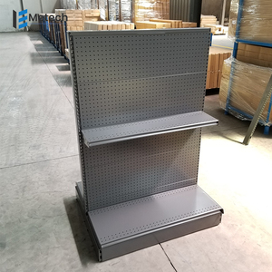 Tùy chỉnh hai mặt siêu thị bán lẻ hiệu quả cửa hàng hiển thị đứng thép đục lỗ công nghiệp kệ đơn vị kim loại - Product Image 4