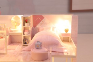 Maisonnette en bois à construire soi-même, cadeau créatif, cadeau <span class=keywords><strong>d</strong></span>'anniversaire, jouet éducatif, modèle de maison en bois, puzzle en bois 3D - Product Image 5