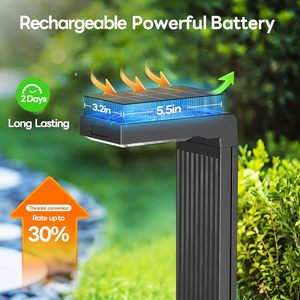Coxseni Solar Path <b>Lights</b> 4Pack <b>Motion</b> <b>Sensor</b> Led Outdoor IP65 Aluminum Body With Adjustable Colors And Modes For Garden Walkway - Product Image 3