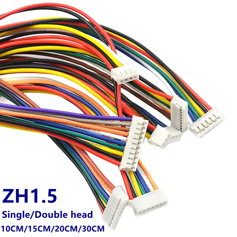 ZH konektor kabel kawat 1.5mm DIY ZH1.5 JST 2/3/4/5/6/7 Pin garis elektronik tunggal/ganda kepala konektor Terminal penghubung 28AWG