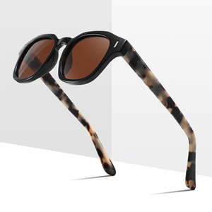 Gafas de Sol de Acetato para Hombre, Montura Negra, Lentes TAC con Protección UV400, Polarizadas, para Viajes, Conducir, Atuendos de Moda - Product Image 1