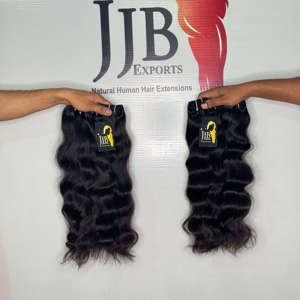 ผมอินเดียแท้คุณภาพสูงขายส่ง, ผมมนุษย์แบบ Body Wave, ผมอินเดียแบบ Temple ลอนหยักศก - Product Image 1
