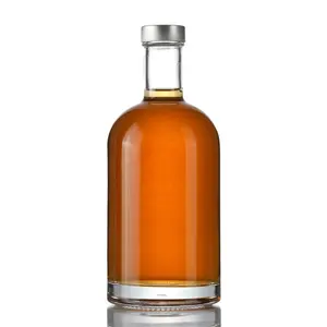 700ml benutzer definierte extra Flint Glasflasche Gin Wodka Tequila Schnaps Alkohol Spirituosen mit Korks topfen