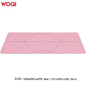 Esterilla de yoga Woqi de 6 mm de grosor, rectangular, antideslizante, para fitness, danza, uso doméstico, color melocotón - Product Image 5