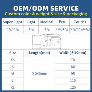 Gants d'examen en nitrile <span class=keywords><strong>3</strong></span> mil, sans <span class=keywords><strong>latex</strong></span>, imperméables, antidérapants, jetables, bleus, sans poudre, pour usage médical - Product Image 6