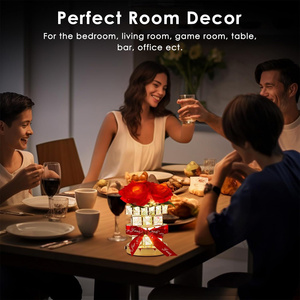 Lampe de table en cristal rose, 3 couleurs, à intensité variable, lumière de nuit USB, commande tactile, lampes de lecture, lumières d'ambiance romantiques pour cadeau de mariage - Product Image 6