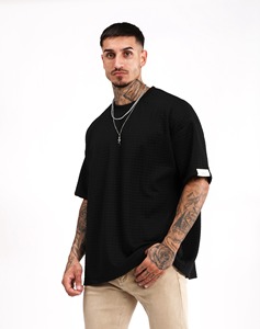 Maglietta Oversize nera Imperio da uomo 100% cotone tinta unita in bianco e traspirante manica corta comodo taglio quadrato a taglio Camiseta - Product Image 6