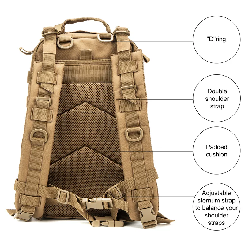 Hot Selling Multi-functional Waterproof Hiking Backpack MOLLE System Tactical Backpack