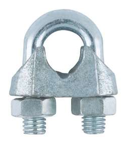 Abrazadera de <span class=keywords><strong>clip</strong></span> de cuerda de alambre maleable DIN 741 de gran oferta de calidad, acero galvanizado, aparejo de sujeción, herrajes de fundición ZP personalizables - Product Image 1