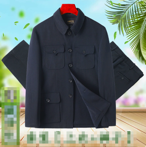 Manteau pour <span class=keywords><strong>homme</strong></span>, style tunique chinoise, pour grand-père et papa, diverses couleurs, coupe élégante, costumes de cinéma et de télévision, ensemble Zhongshan - Product Image 4