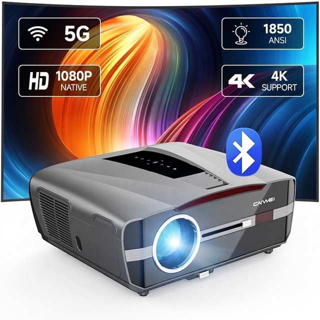 OEM/ODM A9K 1850ANSI Smart Portable Business Use Daytime Projector HD 4K 1080P Wireless Stereo Home Theater Video Projector