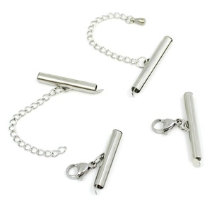 Stainless Steel Beaded Chain Tube <b>Set</b> For <b>Bracelets</b> And Necklaces Hollow Tube Sliding Buckle DIY Jewelry Accessories - Product Image 5