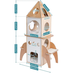Maison en bois de luxe quatre saisons pour animaux de compagnie, installation facile, universelle pour chiens, meubles d'intérieur et d'extérieur pour animaux - Product Image 2