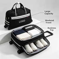 Valise de voyage pliable de grande capacité, imperméable, de haute qualité, avec logo personnalisable, motif géométrique, style Oxford, fermeture éclair