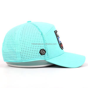 Logotipo personalizado agujero cortado con láser soporte en T a prueba de agua marcador de bola impermeable 7 paneles cuerda Golf Snapback gorras sombreros para hombres - Product Image 4