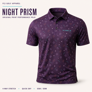 Polos Estampados para Club de Golf, Protección UPF 50, Secado Rápido, Ligeros, Transpirables, Elásticos, Corte Atlético, Camisetas Personalizadas para Equipos de Golf OEM - Product Image 6