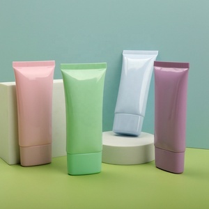 Custom Color Printing Logo Empty Plastic <b>Flat</b> Tube for Bb Face Cream Skin Care Lotion Cosmetics Squeeze Soft Tubes Packaging - Product Image 5