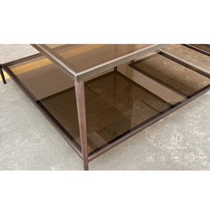 Modern Design <b>Black</b> Living Room <b>Coffee</b> <b>Table</b> Luxury Custom Stainless Steel Frame Glass Top <b>Coffee</b> <b>Table</b> <b>Coffee</b> <b>Table</b> Luxury - Product Image 3