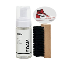 EKEM Marque privée Mousse nettoyante 120ml pour chaussures blanches Solution sans lavage pour chaussures Liquide de nettoyage en profondeur