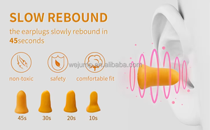 Bouchons d'oreilles en mousse PU Wejump <span class=keywords><strong>de</strong></span> haute qualité <span class=keywords><strong>pour</strong></span> <span class=keywords><strong>la</strong></span> protection auditive, réduction du <span class=keywords><strong>bruit</strong></span>, sommeil, CE SNR 36dB ANSI NRR 30dB - Product Image 3