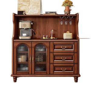 Aparador Retro Americano de Madera Maciza de Caoba, Mueble de Almacenamiento Grande para Vino, Mueble para Sala de Estar o Cocina - Product Image 5