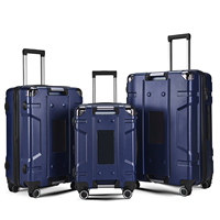 Valise de voyage rigide de luxe en ABS et polycarbonate, couleur or rose, à 4 roues, avec poignée, durable, pour la vente en gros