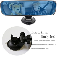 Rétroviseur anti-éblouissement grand champ HD version miroir bleu universel voiture camion grand angle miroir plat accessoires intérieurs