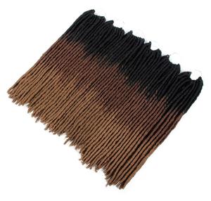 Nuevas trenzas 18 "Straight Gypsy Locs 3 <span class=keywords><strong>Tone</strong></span> Ombre Goddess Faux Locs Extensiones de cabello Trenzas sintéticas de ganchillo - Product Image 5
