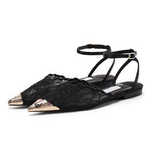 Lace Pointed <b>Sandals</b> Women's Summer New One-word Bag Head High-heeled <b>Sandals</b> Women's Outer Wear - Product Image 1