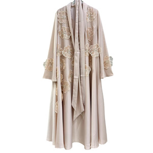 Nouvelle Robe Longue Premium d'Été pour Femme à Manches Longues, Motif Floral, Dentelle et Volants, Design Tendance - Product Image 2