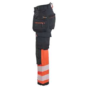 BLAKLADER - 702516489955C42 Women’s Hi-Vis <b>trousers</b> 4-way stretch <b>Black</b>/Red hi-vis - EAN 7330509929346 HI-VIS <b>WORKWEAR</b> - Product Image 4