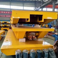 Carro de Transferencia Eléctrico Sin Rieles de Alta Resistencia Personalizado de Fábrica, Carro Plano a Batería para Manejo de Materiales y Carga en Talleres