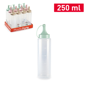 Bottiglia PlasticForte da 250 ml con Misuratore per Conservazione Domestica Riutilizzabile - Product Image 1