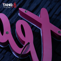 Lettres en acrylique 3D thermoformées personnalisées, étanches IP65, éclairées par LED multicolores, transformables, pour décoration