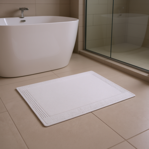 Tappeto da Bagno in Cotone Reversibile Rettangolare Minimalista Tinta Unita 100% Cotone Prodotto a Macchina D0100HPTARY - Product Image 2