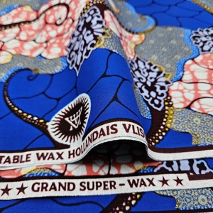 Tissu en coton ciré africain de qualité supérieure, couleurs vives, motif batik, style Dobby côtelé, résistant aux déchirures, pour sacs d'hôpital, sacs de voiture, sacs pour garçons - Product Image 3
